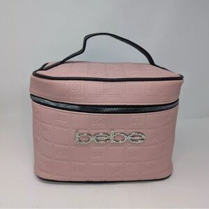 ❌SALE❌Bebe Soft Train Quilted Case Faux Leather Makeup Travel Bag Large Size.NWT